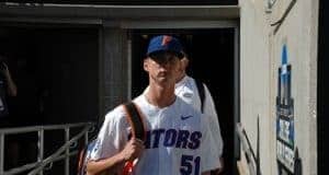 University of Florida pitcher Brady Singer walks into TD Ameritrade before the Florida Gators first game against TCU- Florida Gators baseball- 1280x850