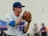 University of Florida pitcher Jackson Kowar on the mound during the 2017 Gainesville Super Regional vs. Wake Forest- Florida Gators baseball- 1280x852