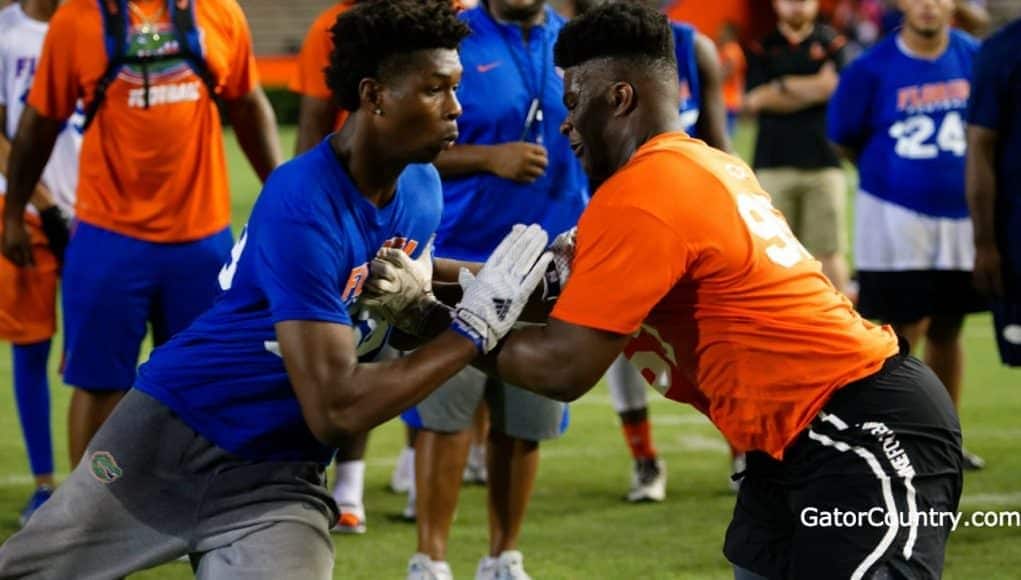 Florida Gators recruiting OL target Richard Gouraige at FNL- 1280x854