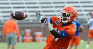 Florida Gators athlete Kadarius Toney catches a pass- 1280x853
