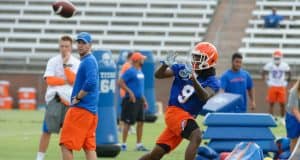 Florida Gators receiver Dre Massey at fall practice in 2017- 1280x853