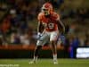 University of Florida linebacker Kylan Johnson playing defense during the 2017 Orange and Blue Debut- Florida Gators football- 1280x852