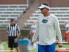 University of Florida offensive coordinator Doug Nussmeier working with the quarterbacks during fall camp- Florida Gators football- 1280x852
