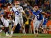 University of Florida quarterback Feleipe Franks scrambles and throws a pass during the Orange and Blue Debut- Florida Gators football- 1280x852