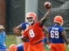 University of Florida quarterback Malik Zaire throws a pass during the Gators second fall practice- Florida Gators football- 1280x852