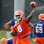 University of Florida quarterback Malik Zaire throws a pass during the Gators second fall practice- Florida Gators football- 1280x852