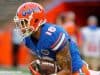 University of Florida receiver Freddie Swain sprints up field during pre-game warmups before playing North Texas- Florida Gators football- 1280x852