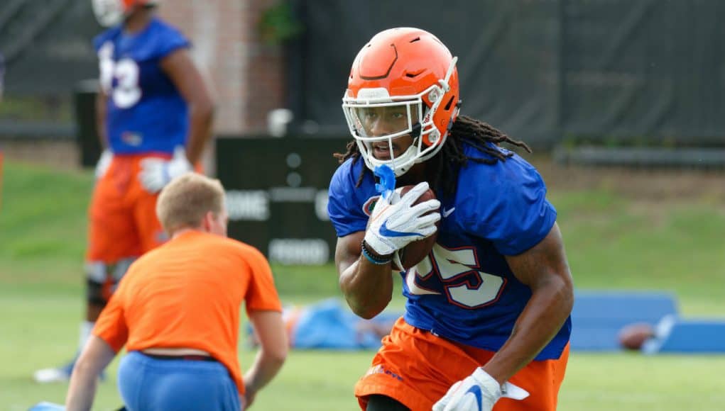 University of Florida running back Jordan Scarlett goes through drills during the second practice of fall camp- Florida Gators football- 1280x852