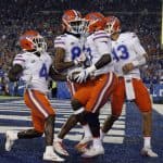 Florida Gators celebrate in the endzone against Kentucky- 1280x962