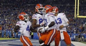 Florida Gators celebrate in the endzone against Kentucky- 1280x962