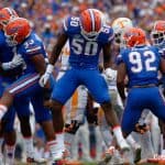 Florida Gators defense celebrates against Tennessee- 1280x852