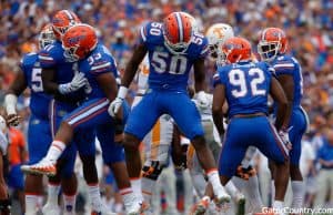 Florida Gators defense celebrates against Tennessee- 1280x852