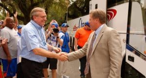 Florida Gators football coach Jim McElwain arrives for the Tennessee game- 1280x852