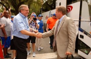 Florida Gators football coach Jim McElwain arrives for the Tennessee game- 1280x852