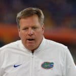 Florida Gators head coach Jim McElwain looks on against Michigan- 1280x853