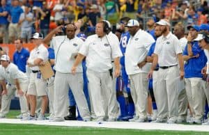 Florida Gators head coach Jim McElwain watches on Saturday against Michigan- 1280x853