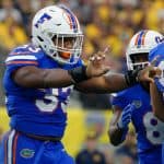 Florida Gators linebacker David Reese makes a tackle against Michigan-1280x853