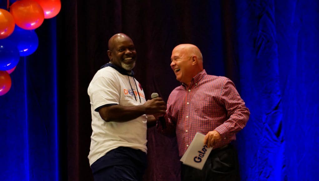 Florida Gators pep rally with Emmitt Smith and Mick Hubert- 1280x854