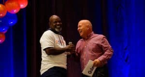 Florida Gators pep rally with Emmitt Smith and Mick Hubert- 1280x854