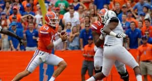 Florida Gators quarterback Feleipe Franks runs against Vanderbilt- 1280x852