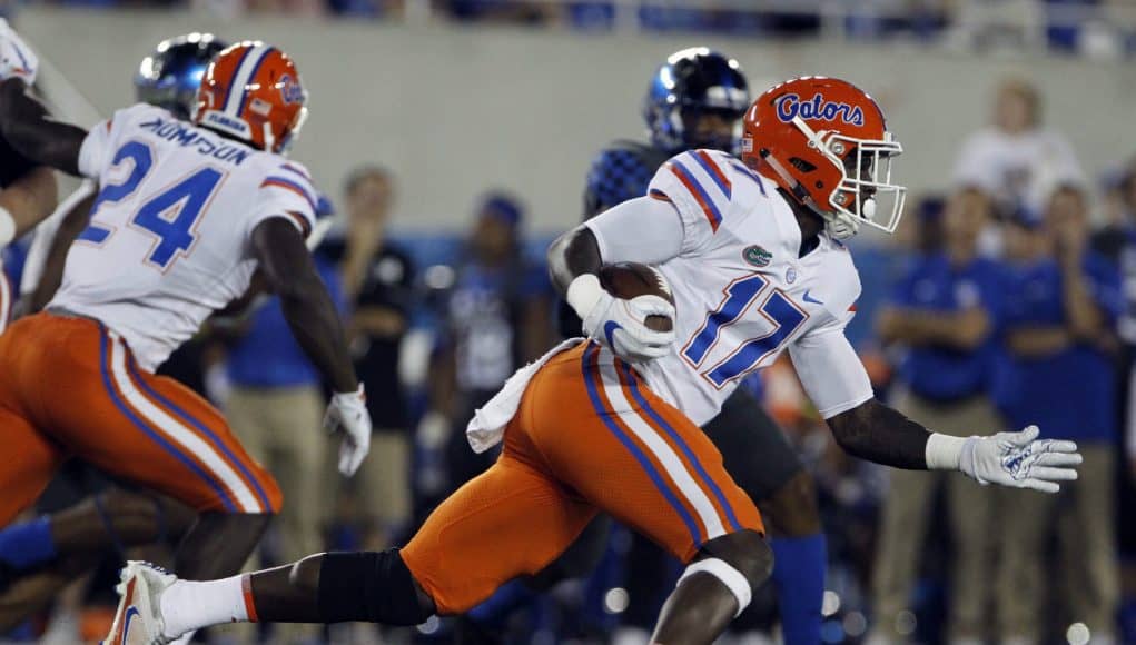 Florida Gators receiver Kadarius Toney scores against Kentucky- 1280x943