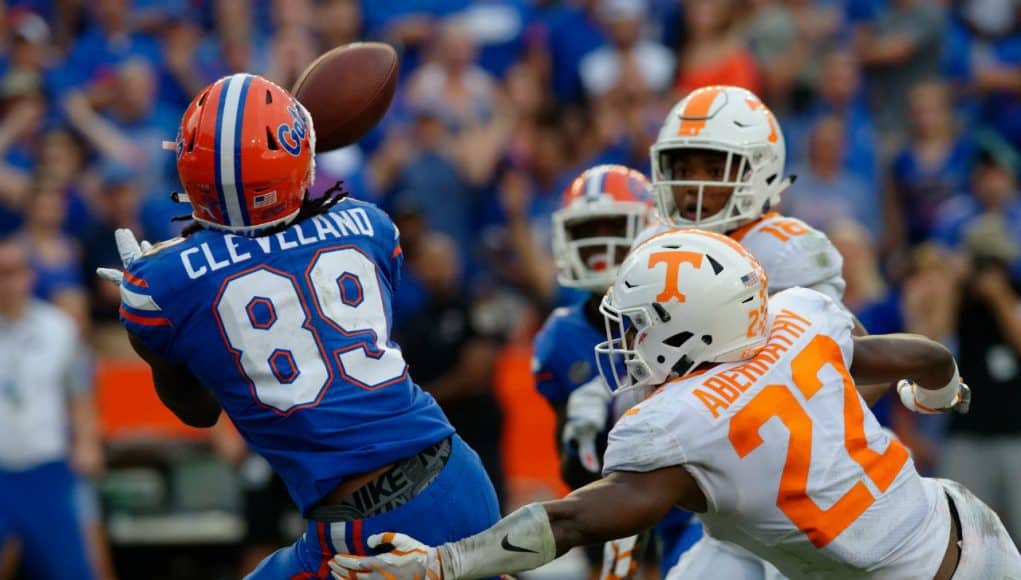 Florida Gators receiver Tyrie Cleveland catches game winning TD against Tennessee- 128x0852