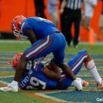 Florida Gators receivers Brandon Powell and Tyrie Cleveland celebrate- 1280x852