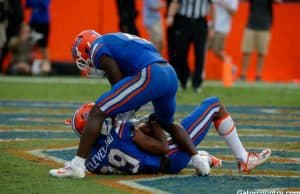 Florida Gators receivers Brandon Powell and Tyrie Cleveland celebrate- 1280x852