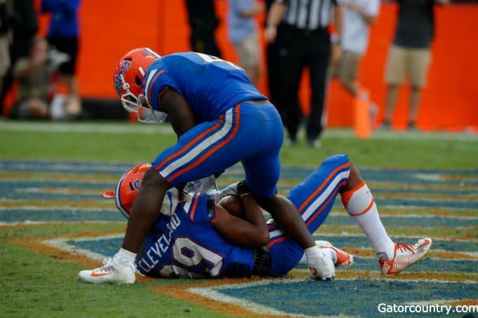 Florida Gators receivers Brandon Powell and Tyrie Cleveland celebrate- 1280x852