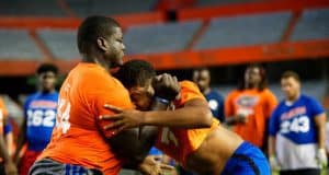 Florida Gators recruiting OL target Ed Montillus at FNL- 1280x854