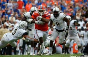 Florida Gators running back Lamical Perine runs against Vanderbilt- 1280x852