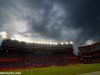 Rain clouds move over Ben Hill Griffin Stadium and eventually force a rainout of the Florida Gators game against the Idaho Vandals in 2014- Florida Gators football- 1280x852