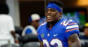 University of Florida defensive back Chauncey Gardner smiles before the Florida Gators matchup against Michigan at AT&T Stadium- Florida Gators football- 1280x852