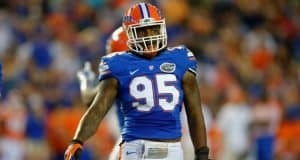 University of Florida defensive lineman Keivonnis Davis during the Florida Gators 2016 spring game- Florida Gators football- 1280x852