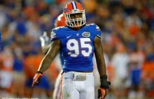 University of Florida defensive lineman Keivonnis Davis during the Florida Gators 2016 spring game- Florida Gators football- 1280x852