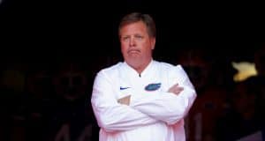 University of Florida head coach Jim McElwain waits to lead his team out of the tunnel before the 2017 Orange and Blue Debut- Florida Gators football- 1280x854