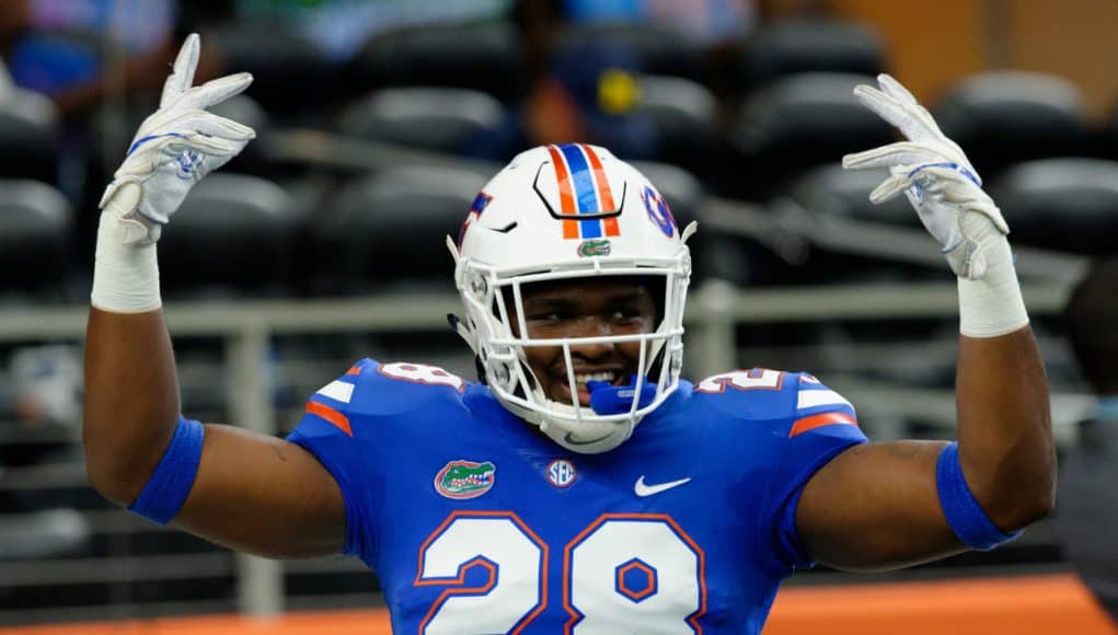 University of Florida linebacker Kylan Johnson before the Florida Gators game against the Michigan Wolverines- Florida Gators football- 1280x852