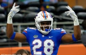 University of Florida linebacker Kylan Johnson before the Florida Gators game against the Michigan Wolverines- Florida Gators football- 1280x852