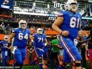 University of Florida offensive linemen take the field before the Florida Gators game against the Michigan Wolverines- Florida Gators football- 1280x852