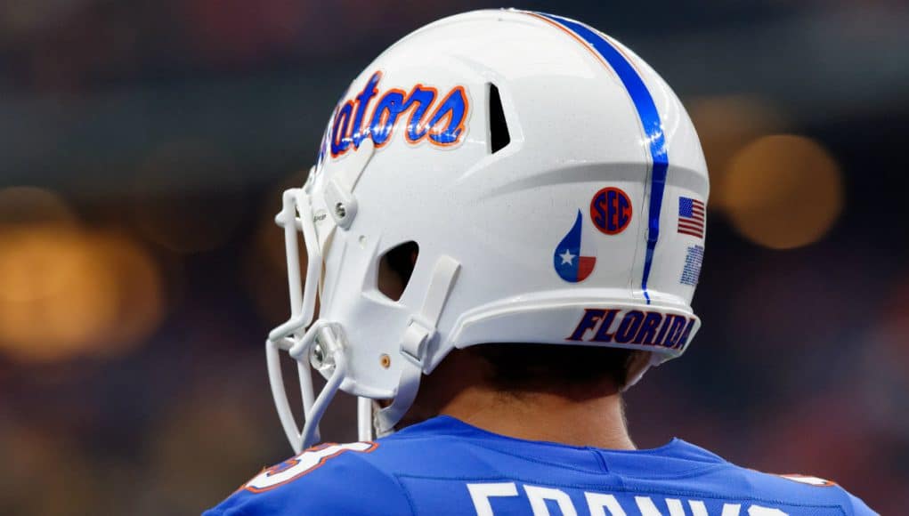 University of Florida quarterback Feleipe Franks warming up before the Florida Gators game against the Michigan Wolverines- Florida Gators football- 1280x852