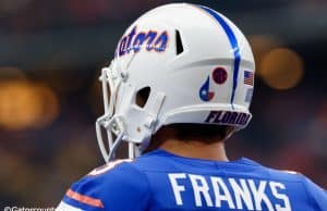 University of Florida quarterback Feleipe Franks warming up before the Florida Gators game against the Michigan Wolverines- Florida Gators football- 1280x852