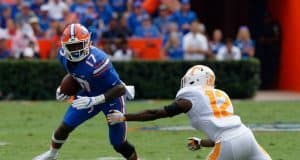 University of Florida receiver Kadarius Toney makes Tennessee defensive back Emmanuel Moseley miss in the open field- Florida Gators football- 1280x852