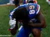 University of Florida receiver Tyrie Cleveland celebrates after his 63-yard touchdown catch to beat the Tennessee Volunteers- Florida Gators football- 1280x854