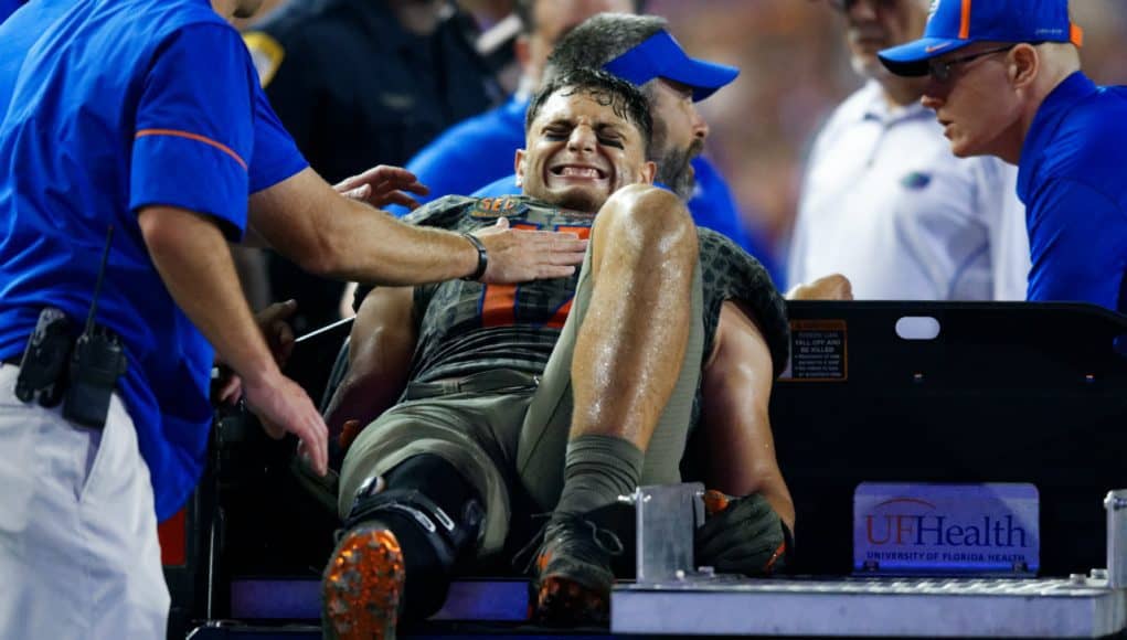 Florida Gators DE Jordan Sherit injured during Texas A&M game-1280x853