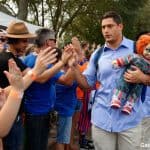 Florida Gators DE Jordan Sherit walks in with the chucky doll vs LSU- 1280x852