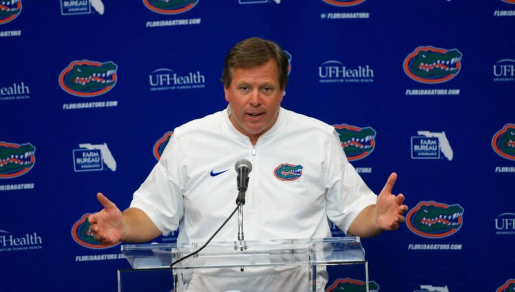 Florida Gators head coach Jim McElwain after losing to Georgia in 2017- 1280x853