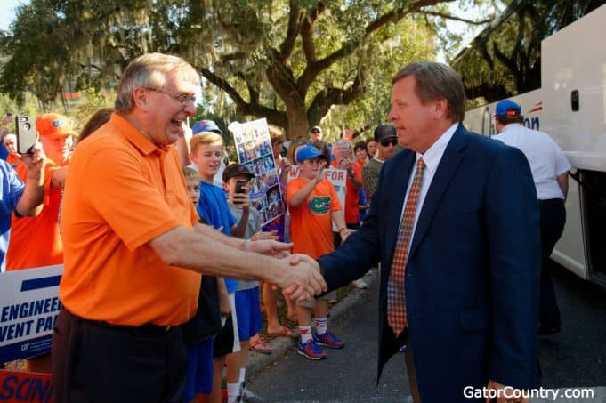 Florida Gators head coach Jim McElwain at Gator Walk - 1280x852