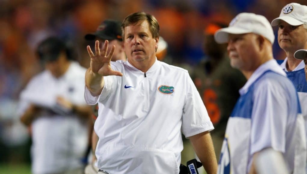 Florida Gators head coach Jim McElwain during the Texas A&M game-1280x853