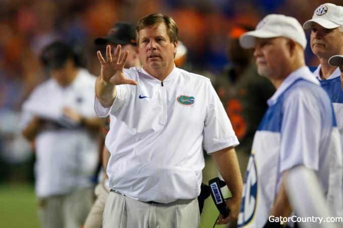 Florida Gators head coach Jim McElwain during the Texas A&M game-1280x853