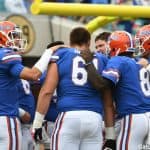 Florida Gators offense huddles up before the Georgia game- 1280x853